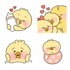 [LINE絵文字] ぴよぴよ夫婦♡ファミリーの画像