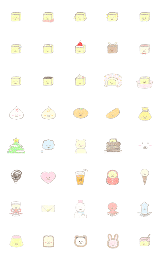 [LINE絵文字]バター色のバター クレヨン 冬の画像一覧