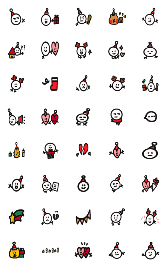 [LINE絵文字]Christmas iconsの画像一覧