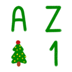 [LINE絵文字] A - Z Green English Alphabetsの画像