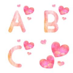 [LINE絵文字] pink heart emoji original2の画像