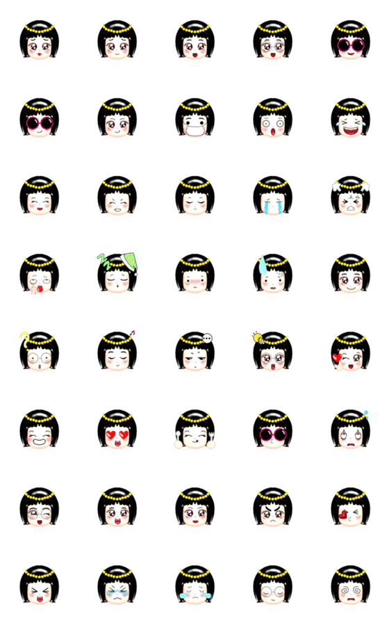 [LINE絵文字]Girl Emoji (3)の画像一覧