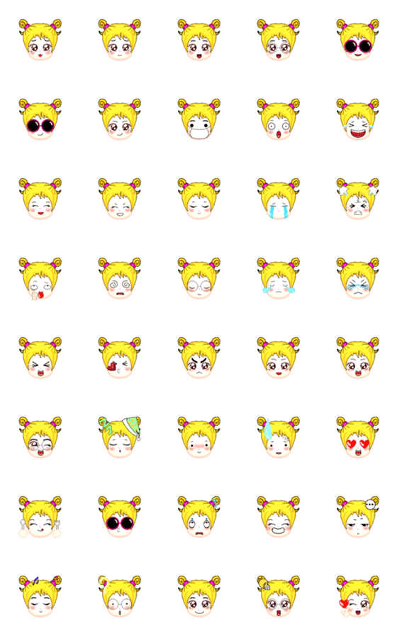 [LINE絵文字]Girl Emoji (4)の画像一覧