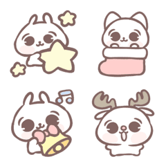 [LINE絵文字] Marshmallow Puppies: Happy Holidays！の画像