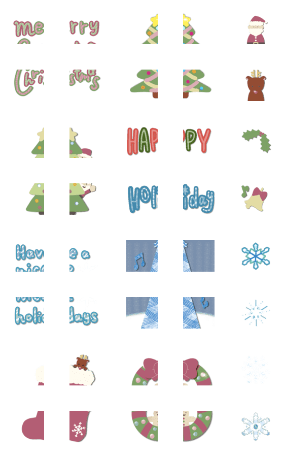 [LINE絵文字]Happy Christmas ☆の画像一覧