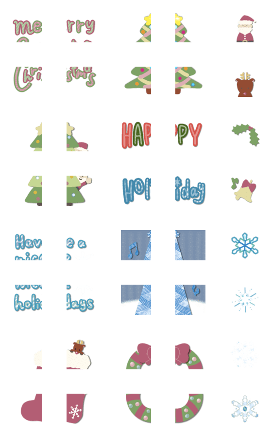 [LINE絵文字]【動く！】Happy Christmas ☆の画像一覧