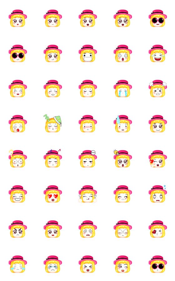 [LINE絵文字]Girl Emoji (9)の画像一覧