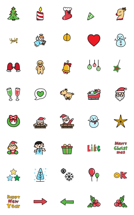 [LINE絵文字]Christmas time animated emojiの画像一覧