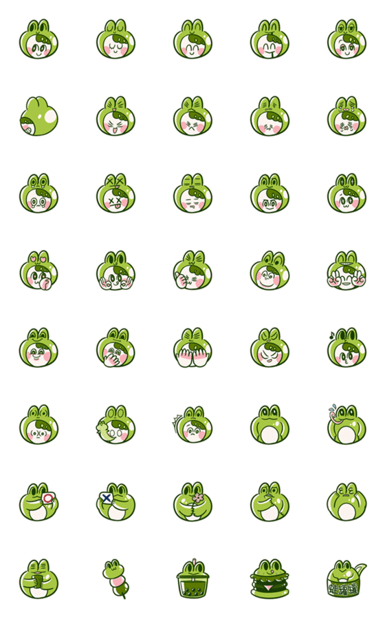 [LINE絵文字]I am frog girlの画像一覧