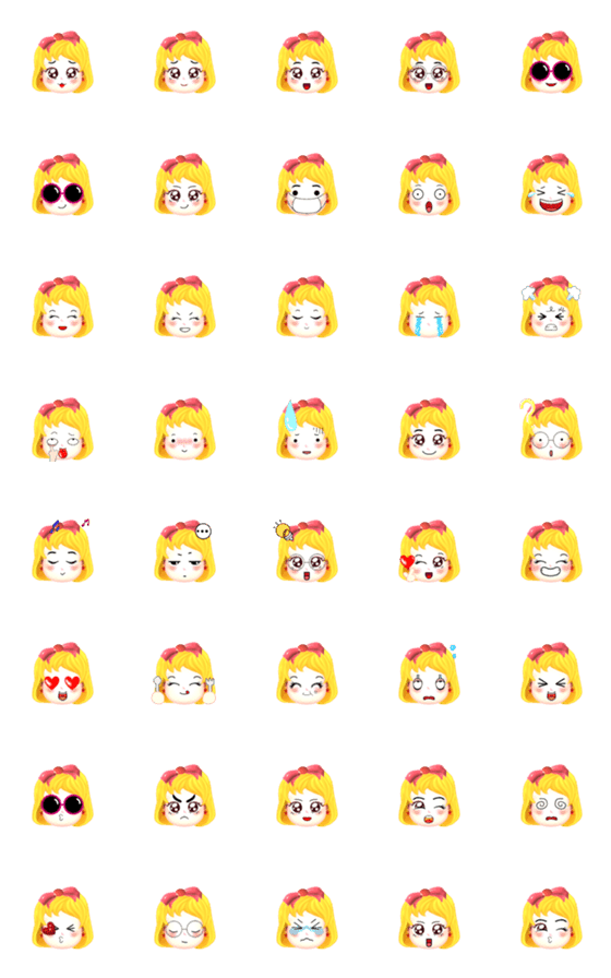 [LINE絵文字]Girl Emoji (8)の画像一覧