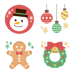 [LINE絵文字] 毎日使える♡大人シックな絵文字 12 Xmas編の画像