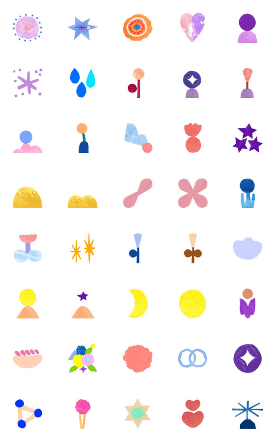 [LINE絵文字]Hoshi no Emoji 40の画像一覧