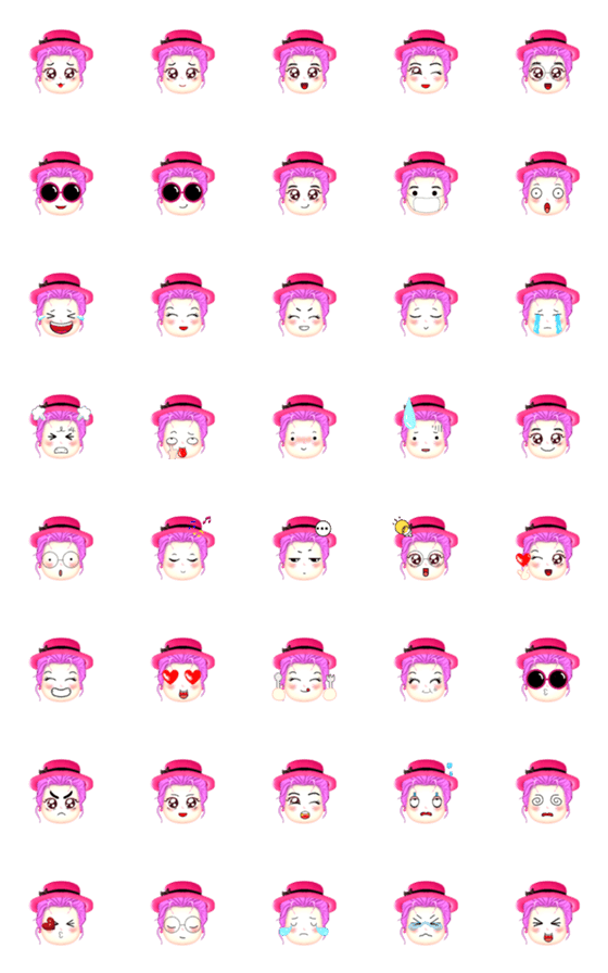 [LINE絵文字]Girl Emoji (12)の画像一覧