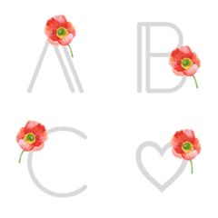 [LINE絵文字] simple flower emoji2の画像