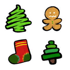 [LINE絵文字] 12本のクリスマスツリーとクリスマスの画像