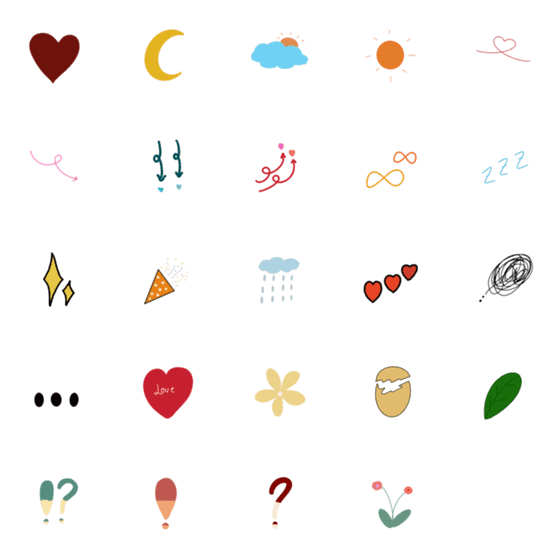 [LINE絵文字]Bright emoji 2の画像一覧