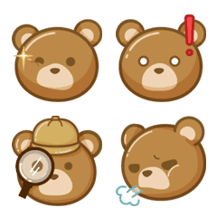 [LINE絵文字] Grizzy Brown: Little Emojiの画像