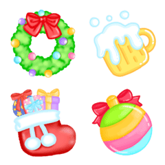 [LINE絵文字] Hello Christmas day pastel emojiの画像