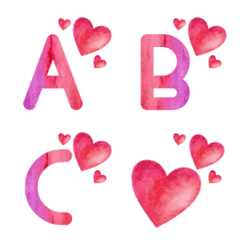 [LINE絵文字] red and pink gradation heart emojiの画像