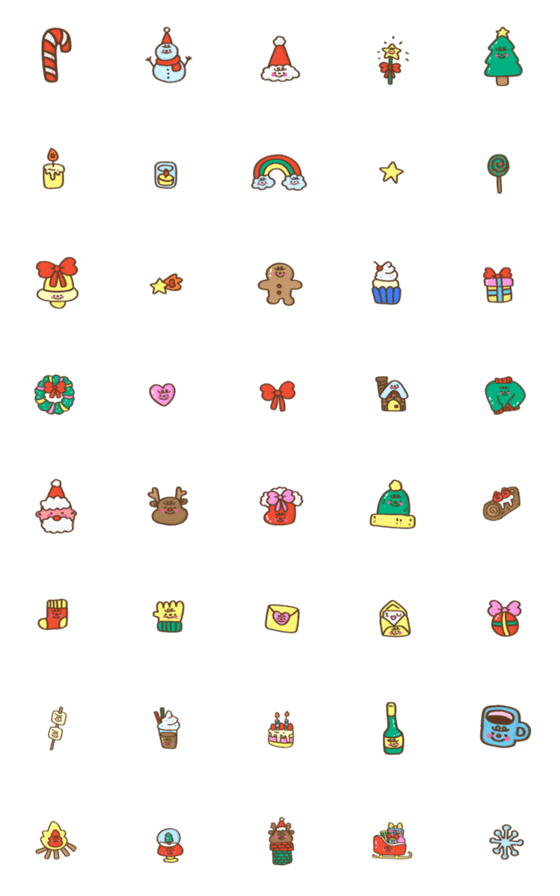 [LINE絵文字]happy tiny christmasの画像一覧