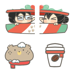 [LINE絵文字] OOcouple - BBear friends ChristmasPartyの画像