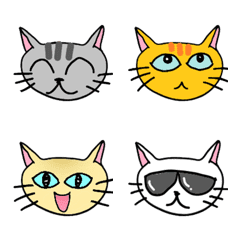 [LINE絵文字] Hurry home to play with cats Emojiの画像