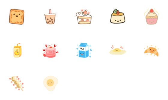 [LINE絵文字]Breakfast so cuteの画像一覧