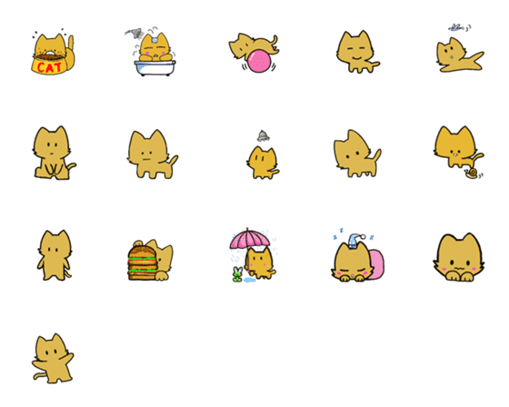 [LINE絵文字]Cat letter emojiの画像一覧