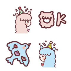 [LINE絵文字] Alpaca "Sweet " fun everydayの画像