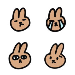 [LINE絵文字] Lazy Brown Rabbitの画像