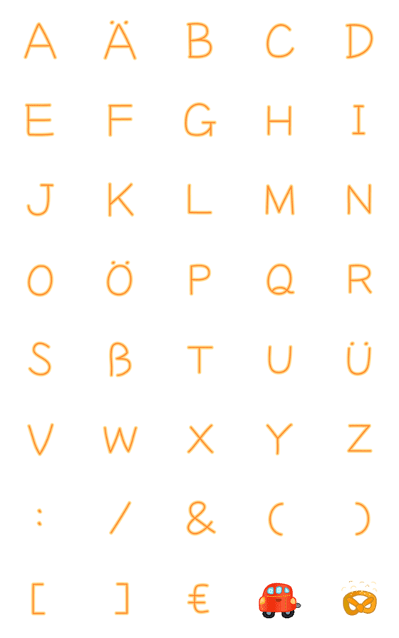 [LINE絵文字]German alphabet Emonji(capital letter)の画像一覧