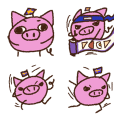 [LINE絵文字] Pig Teco jump jumpの画像