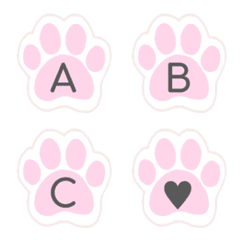 [LINE絵文字] cat pink pad emojiの画像