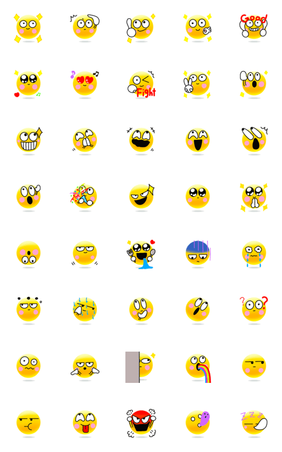[LINE絵文字]動く顔文字スマイルEMOJIの画像一覧