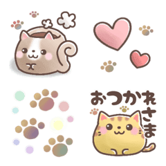 [LINE絵文字] 猫たくさん♡﻿毎日使えるふんわり絵文字の画像