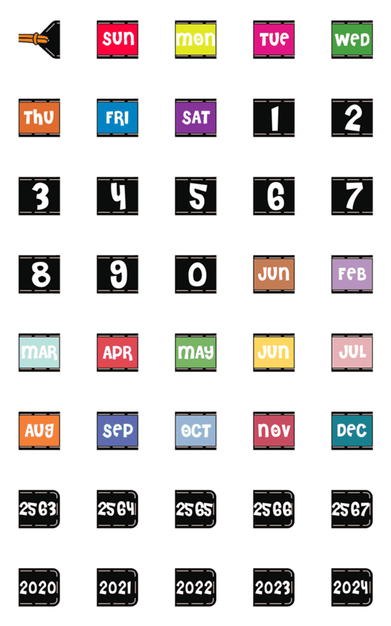 [LINE絵文字]Date Format Types 04の画像一覧