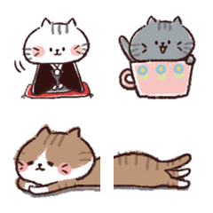 [LINE絵文字] 毎日ねこ♡冬のご挨拶編の画像