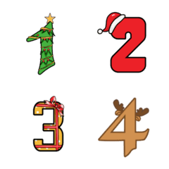 [LINE絵文字] christmas numbersの画像