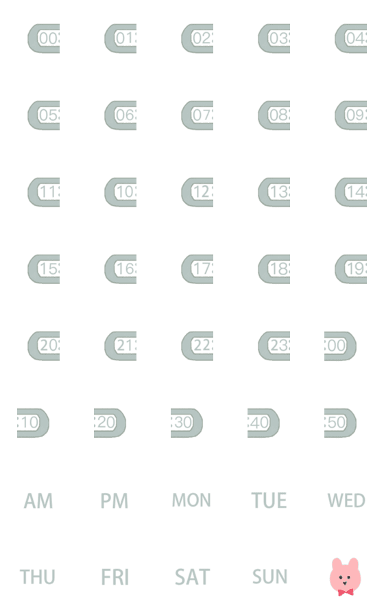 [LINE絵文字]Minimalistic clockの画像一覧