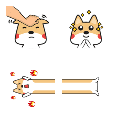 [LINE絵文字] Pat on Cookie's head - emojiの画像