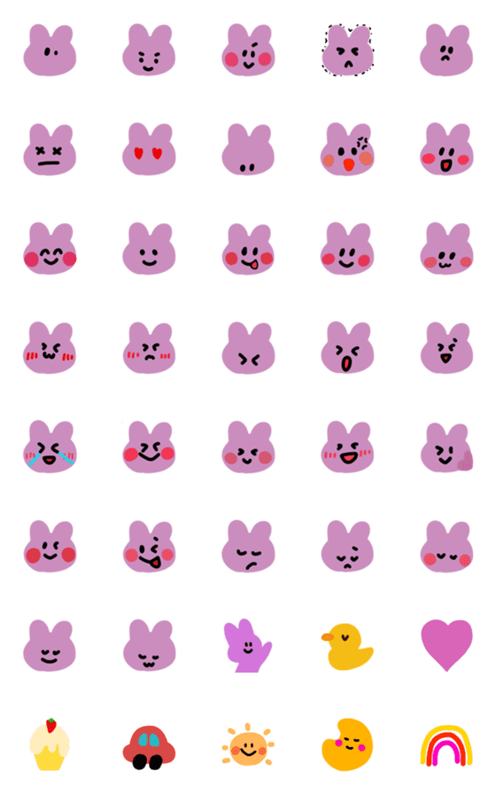 [LINE絵文字]april rabbit pinkの画像一覧