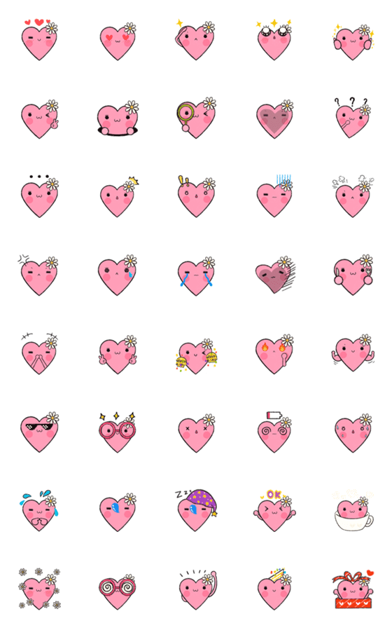 [LINE絵文字]Hugjai Emojiの画像一覧