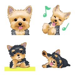 [LINE絵文字] ヨークシャーテリア（犬）の画像