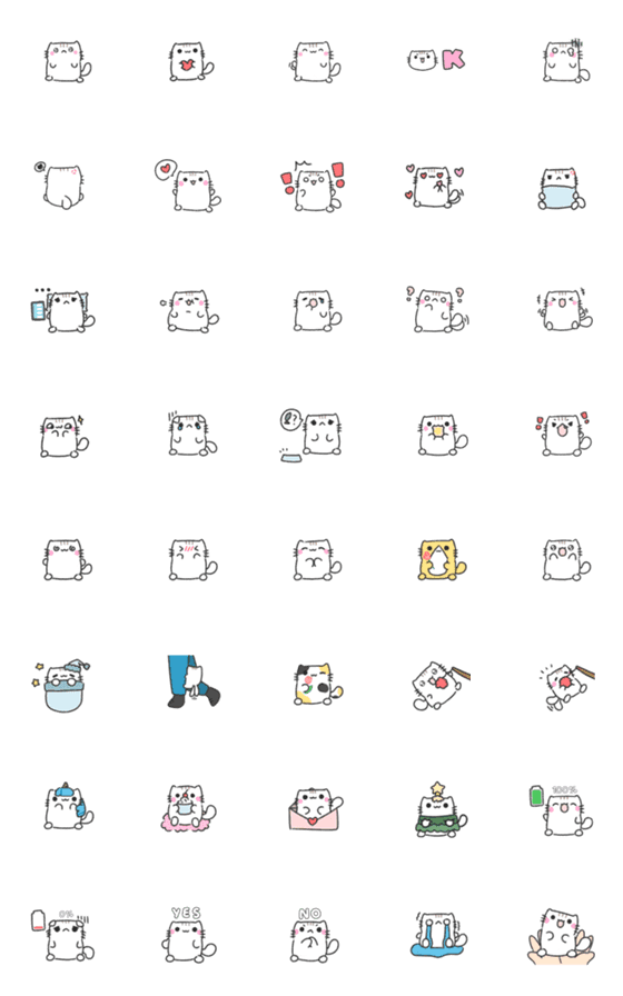 [LINE絵文字]Little kitty Snowの画像一覧