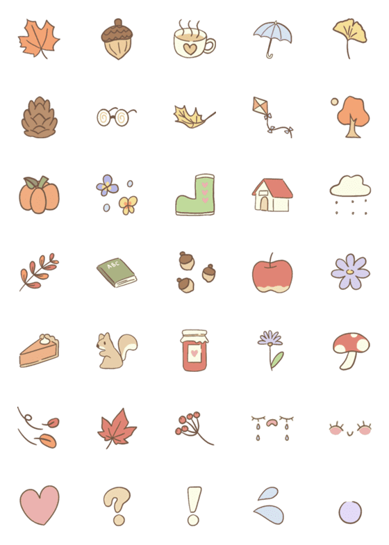 [LINE絵文字]My Autumn！の画像一覧