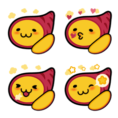 [LINE絵文字] Sweet Potato Cute Emojiの画像