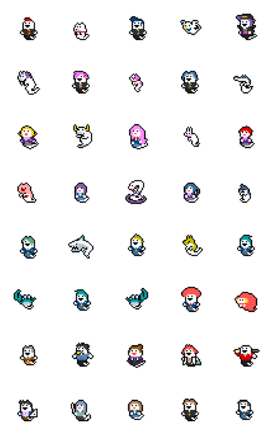 [LINE絵文字]ドット絵 オバケのポウの画像一覧