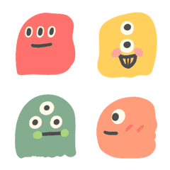 [LINE絵文字] Rainbow Monsters Animated Emojisの画像