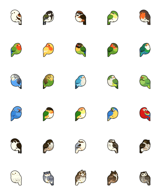 [LINE絵文字]Little Birds 02の画像一覧