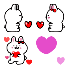 [LINE絵文字] Rice Grey Rabbit Dynamic Emoticonの画像